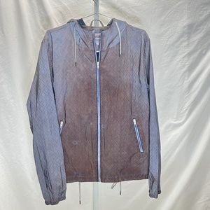 Grant Rugger Womens L Windbreaker Iridescent Purple/blue Hooded 4 pocket